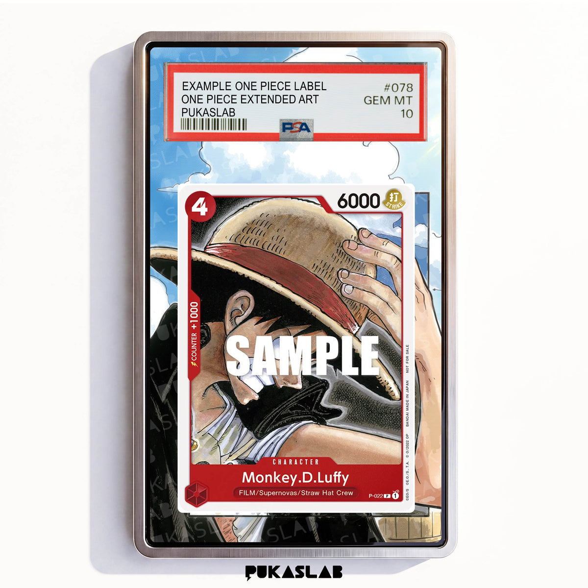 Monkey D. Luffy P-022 Promo PSA One Piece Extended Art - Pukaslab