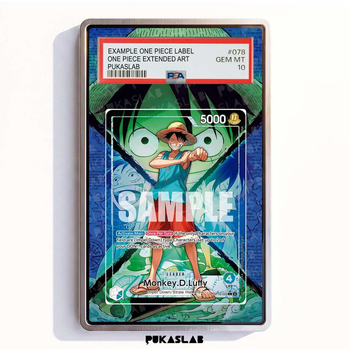 Monkey D. Luffy OP16-022 L PSA One Piece Extended Art - Pukaslab