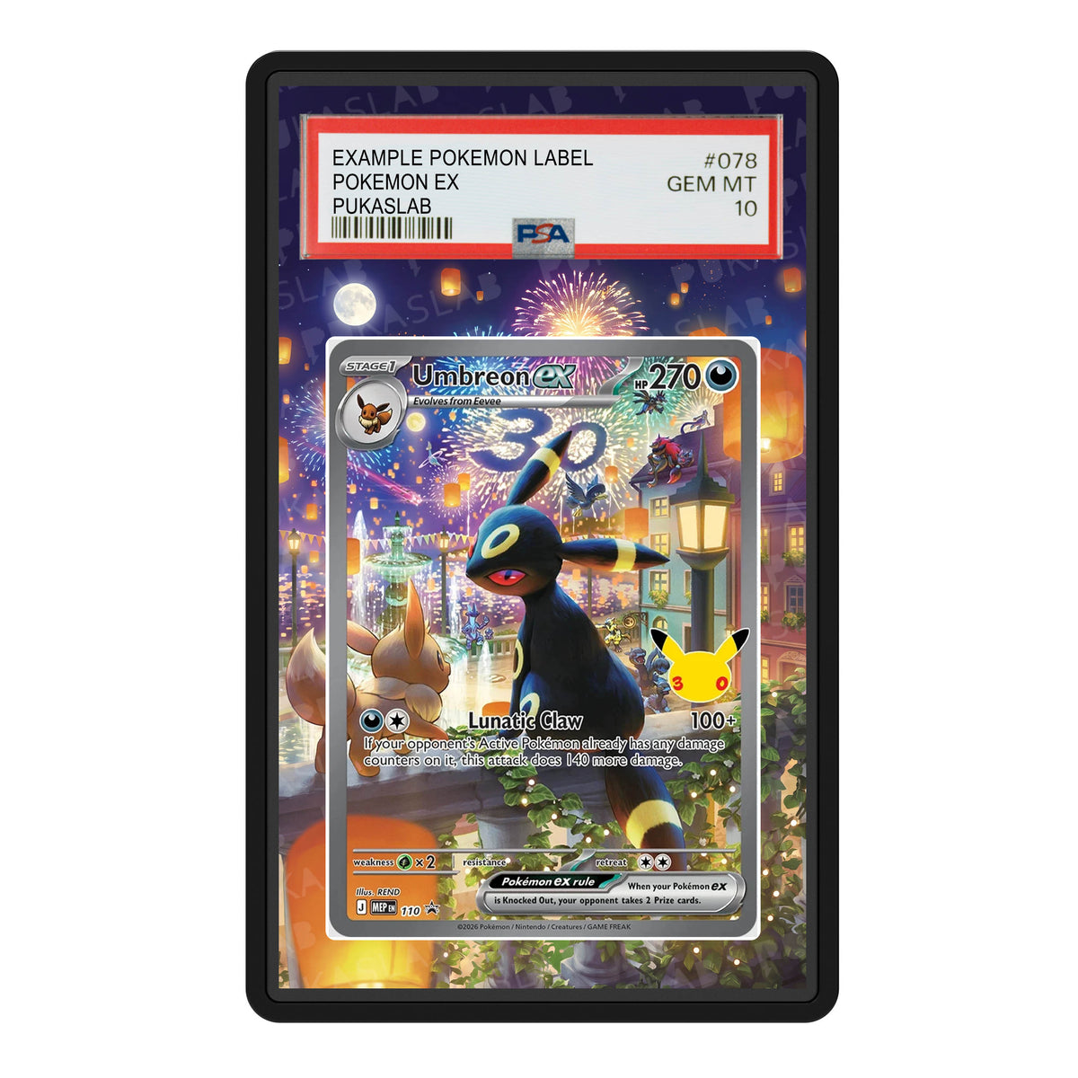 Umbreon ex 110 30th PSA Extended Art - Pukaslab