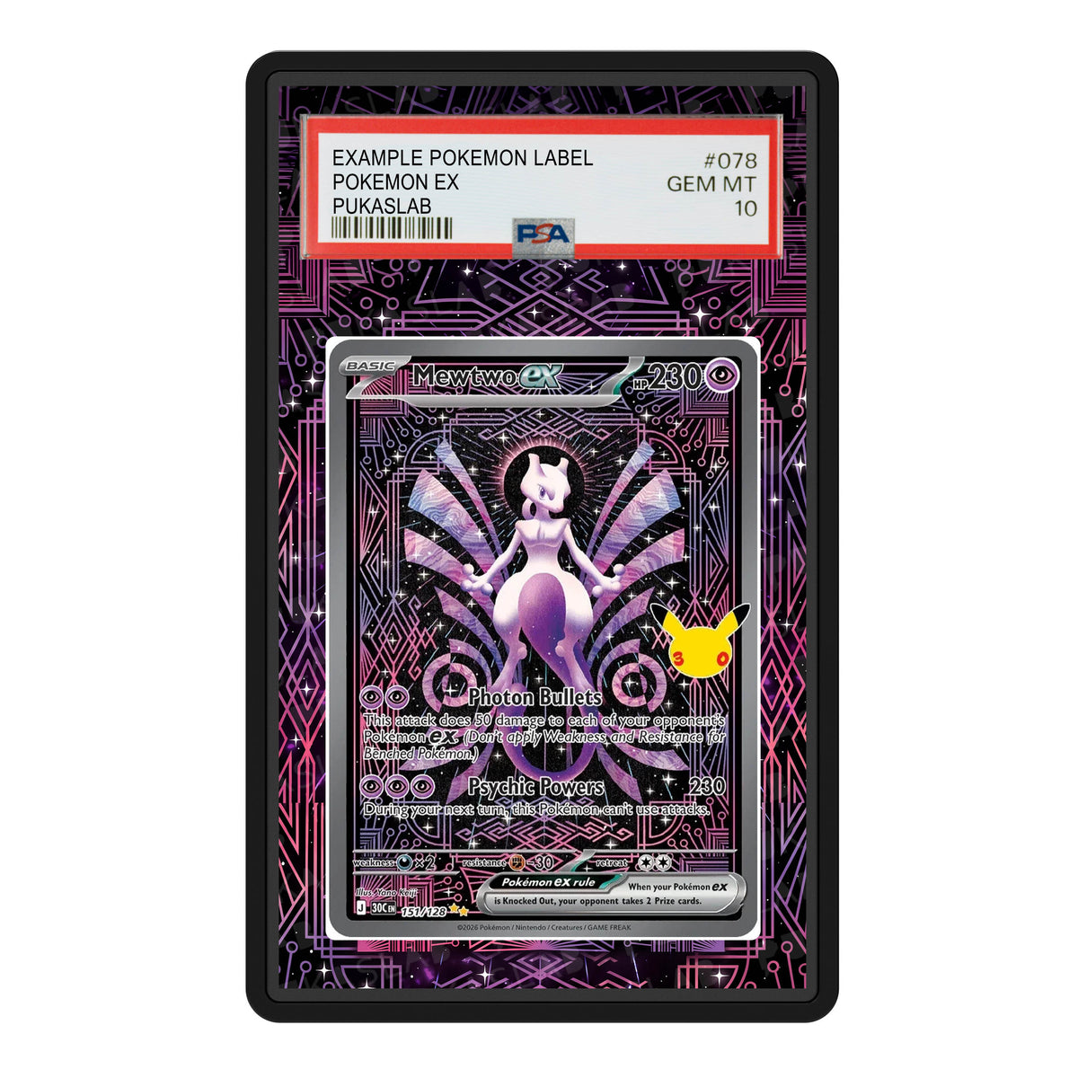 Mewtwo ex 151 30th PSA Extended Art - Pukaslab