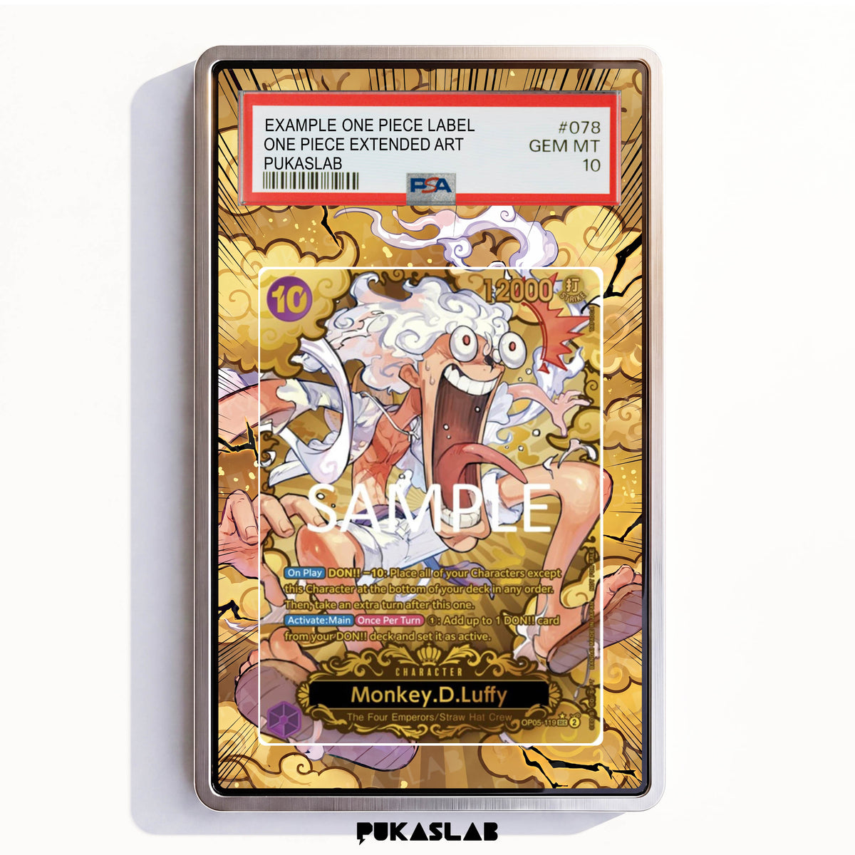 Monkey D. Luffy OP05-119 Sec 2 PSA One Piece Extended Art - Pukaslab