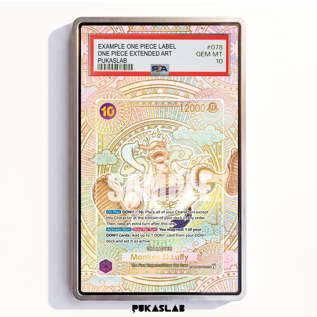 Monkey D. Luffy OP05-119 Sec 2 PSA One Piece Extended Art - Pukaslab