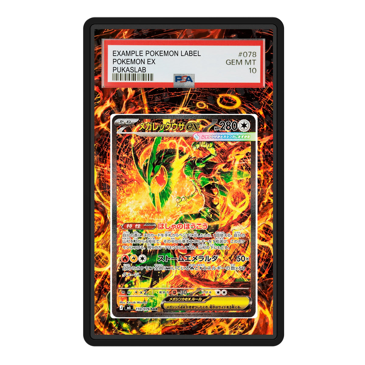 Mega Rayquaza ex 110/076 Psa Slab Extended Art - Pukaslab