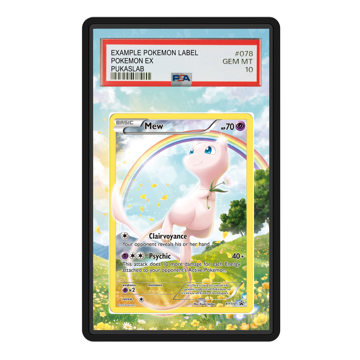 Mew XY110 promo Psa Slab Extended Art - Pukaslab