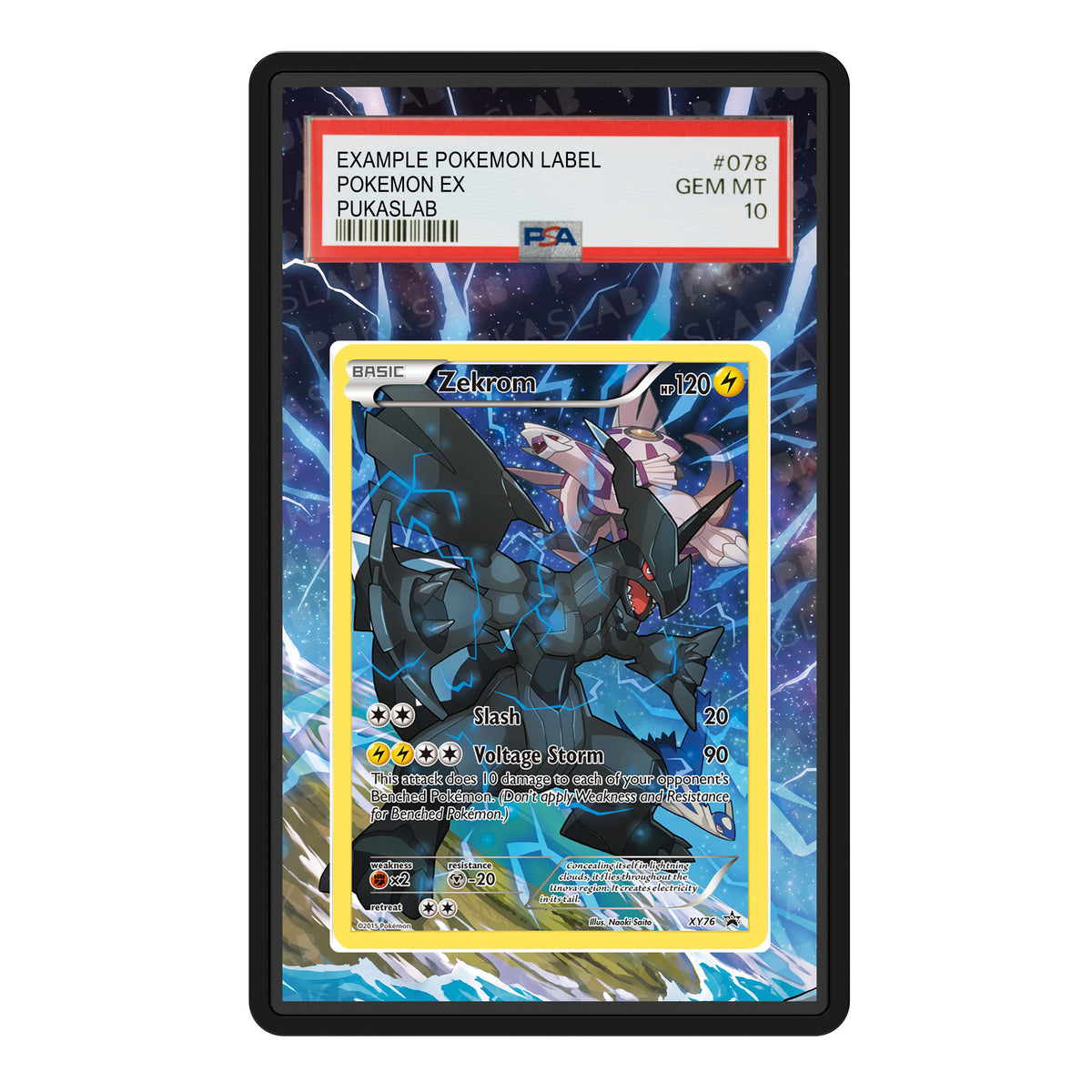 Zekrom XY76 promo Psa Slab Extended Art - Pukaslab