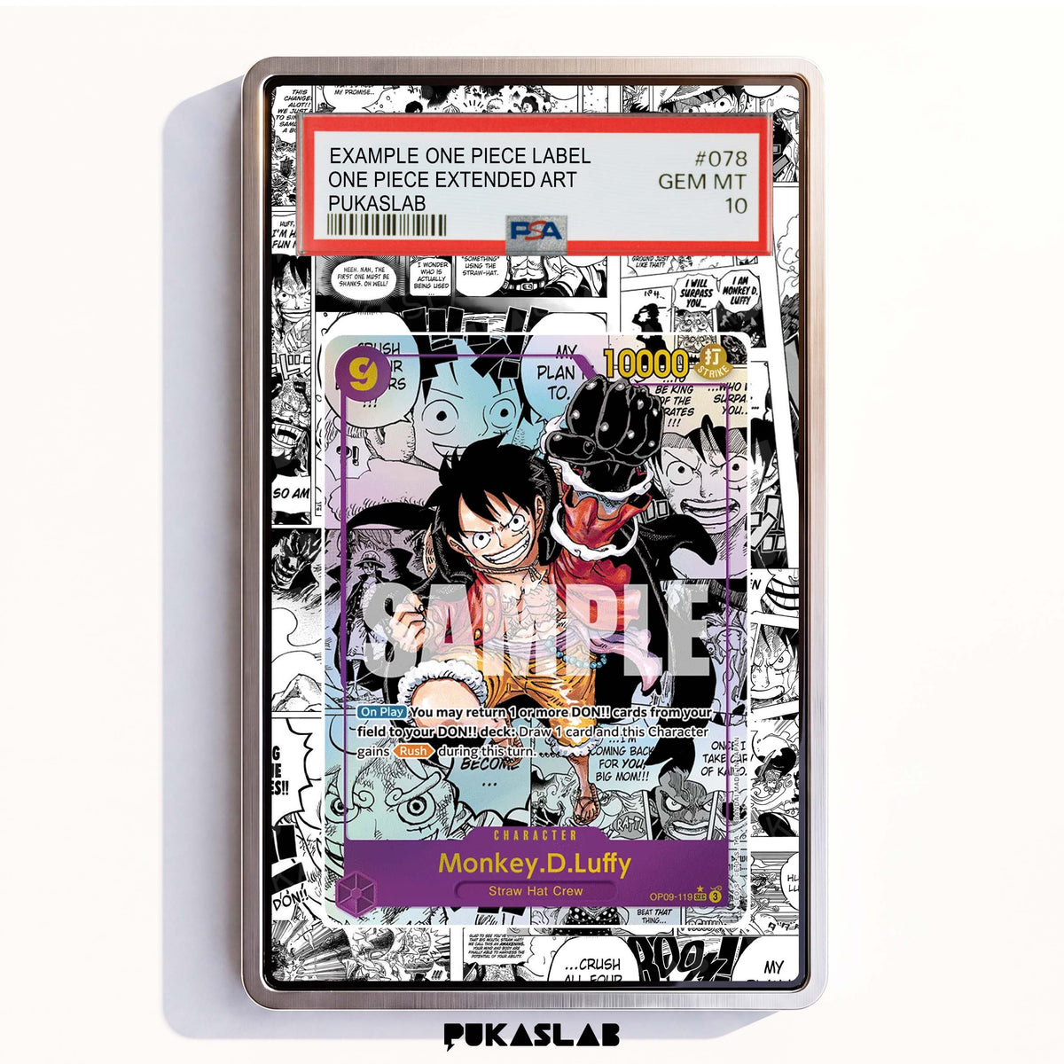 Monkey D. Luffy OP09-119 Sec 3 PSA One Piece Extended Art - Pukaslab