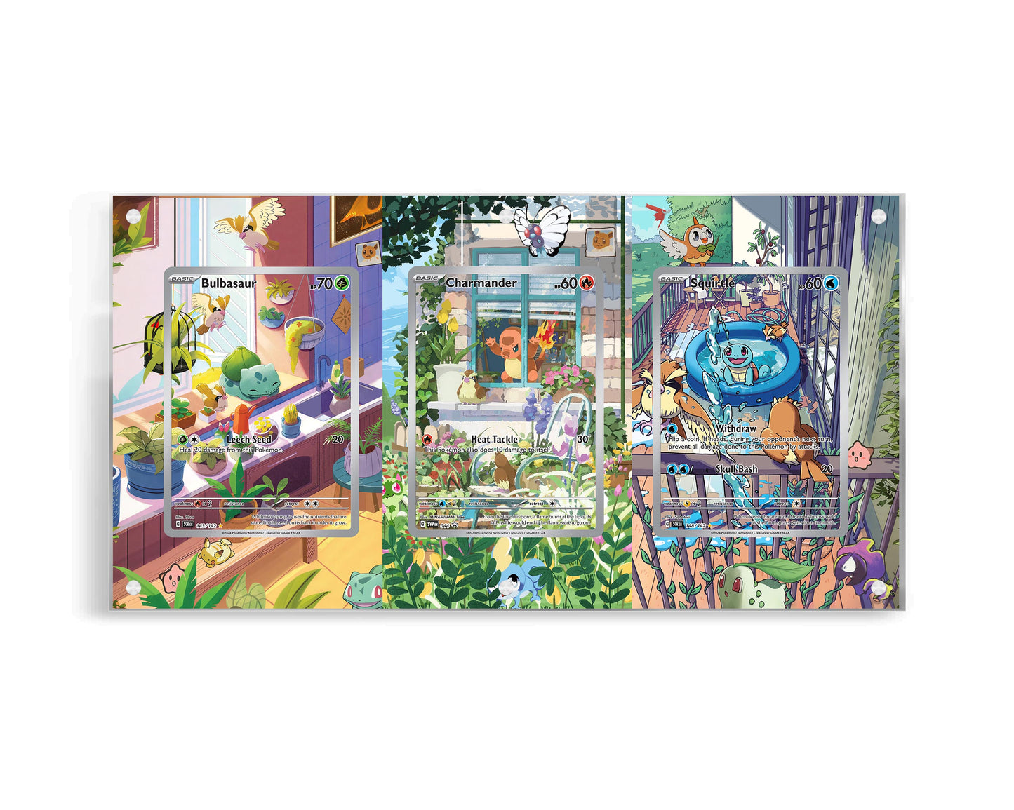 Bulbasaur 092/SV-P & Charmander 093/SV-P & Squirtle 094/SV-P extended art