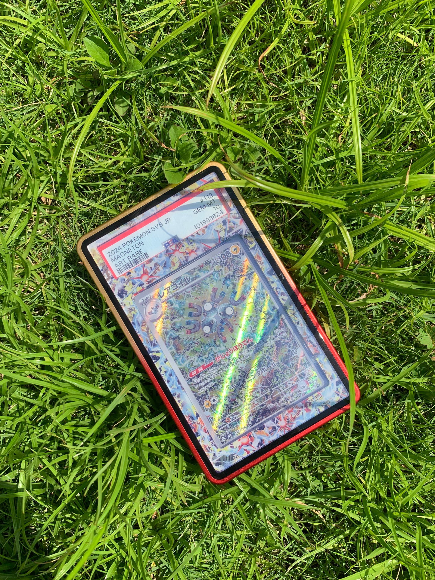 Gold Mega Charizard MUR Phantasmal Flames PSA Case - Pokemon Extended Art Case