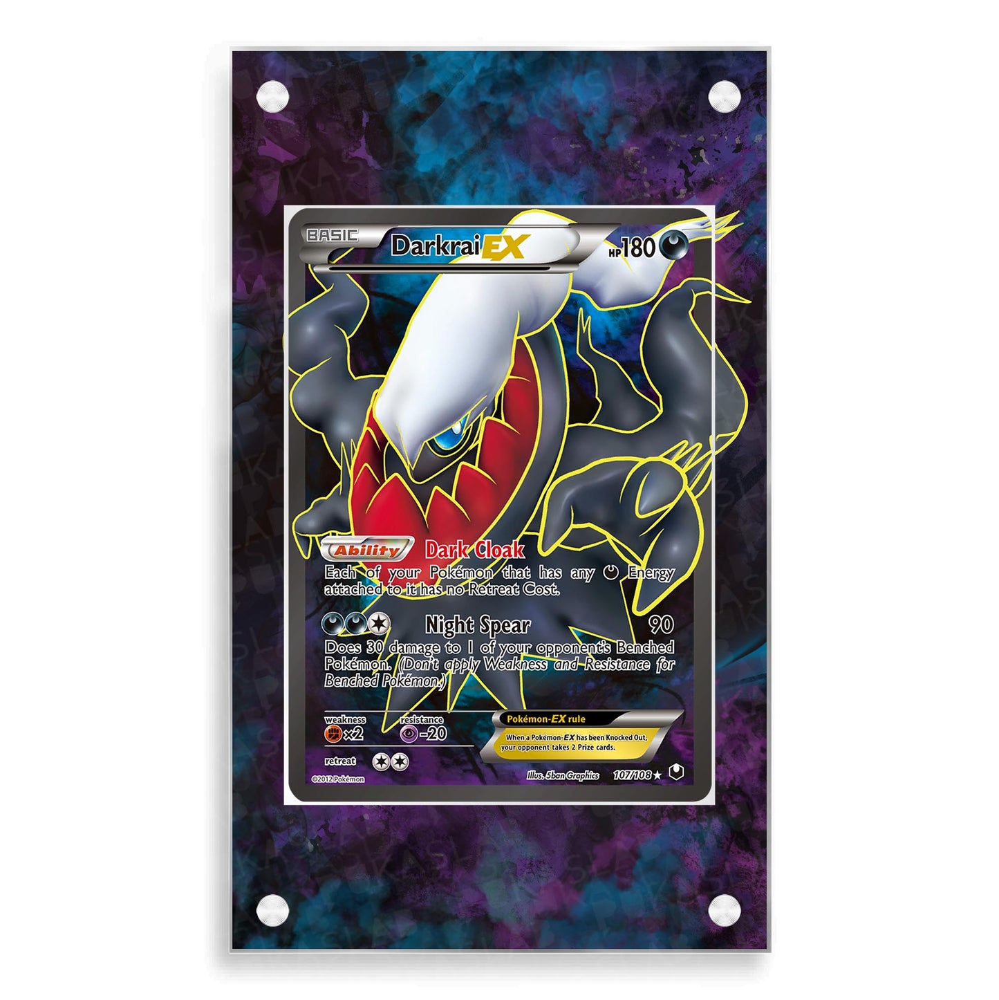 Darkrai EX 107/108 Magnetic Case - Pokemon Extended Art Case