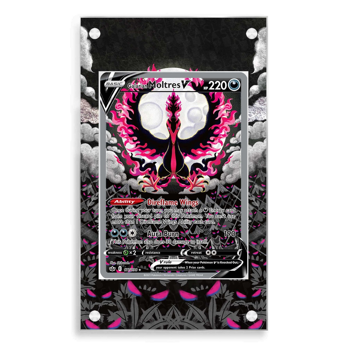 Galarian Moltres V 177/198 Magnetic Case - Pokemon Extended Art Case