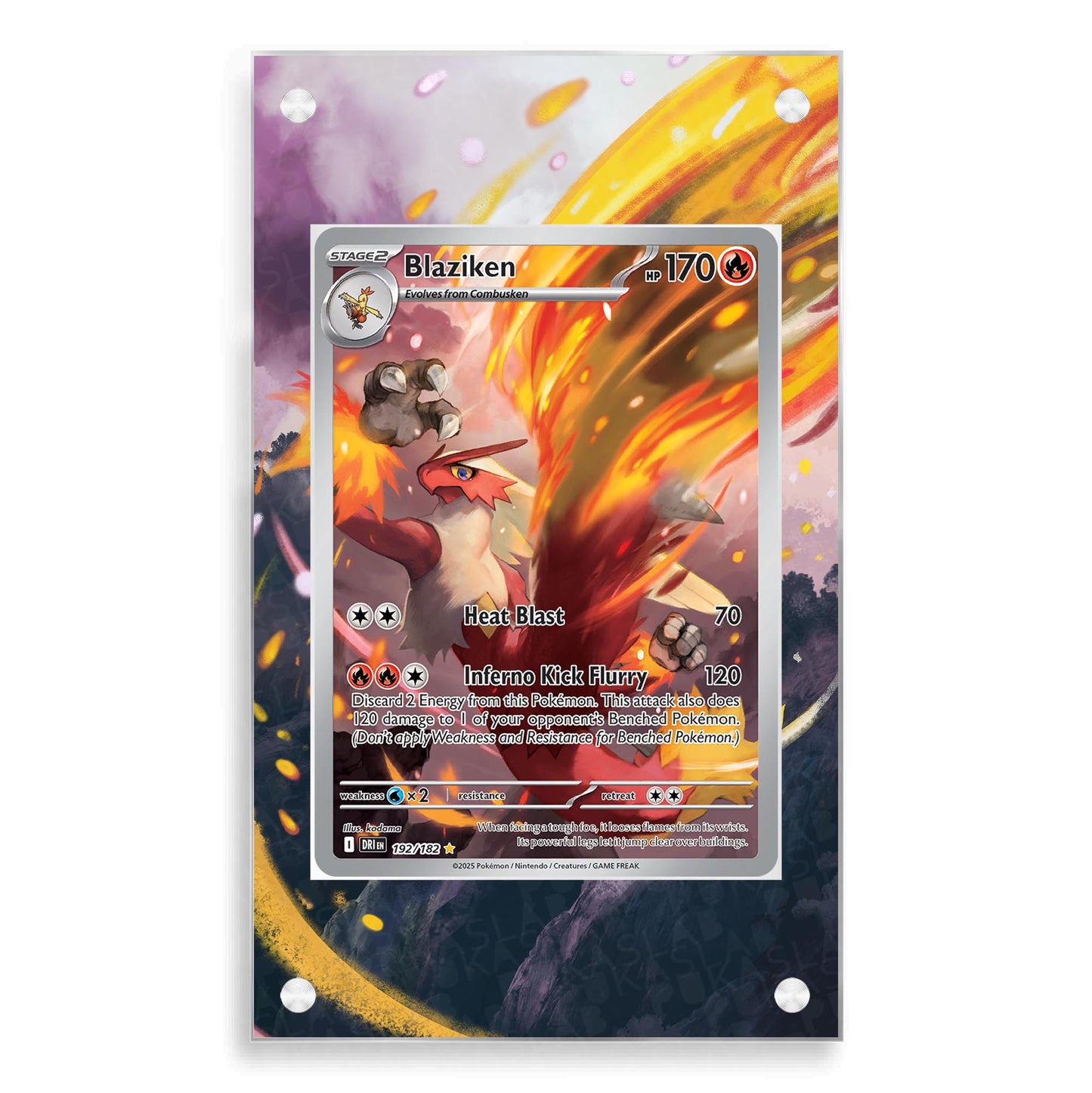 Blaziken Team Rocket 192/182 Magnetic Case - Pokemon Extended Art Case