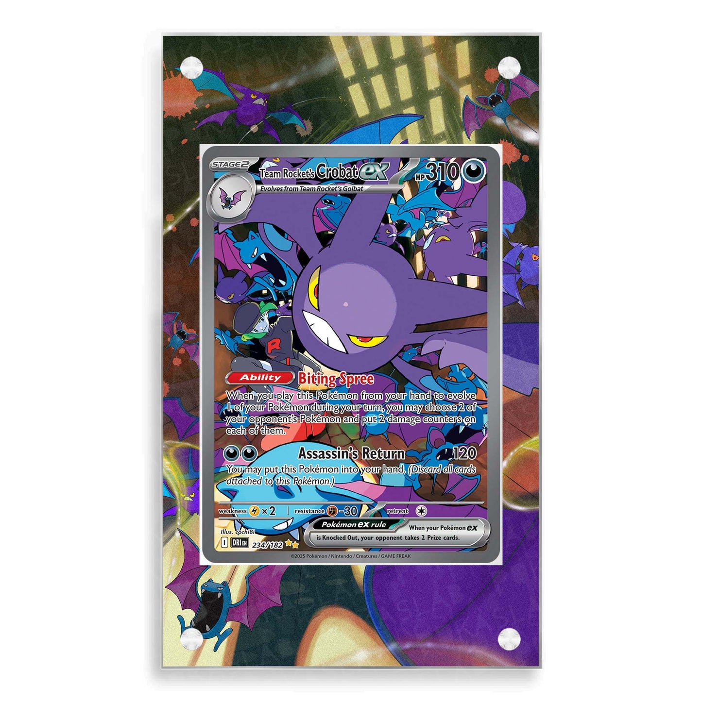 Crobat Team Rocket 234/182 Magnetic Case - Pokemon Extended Art Case
