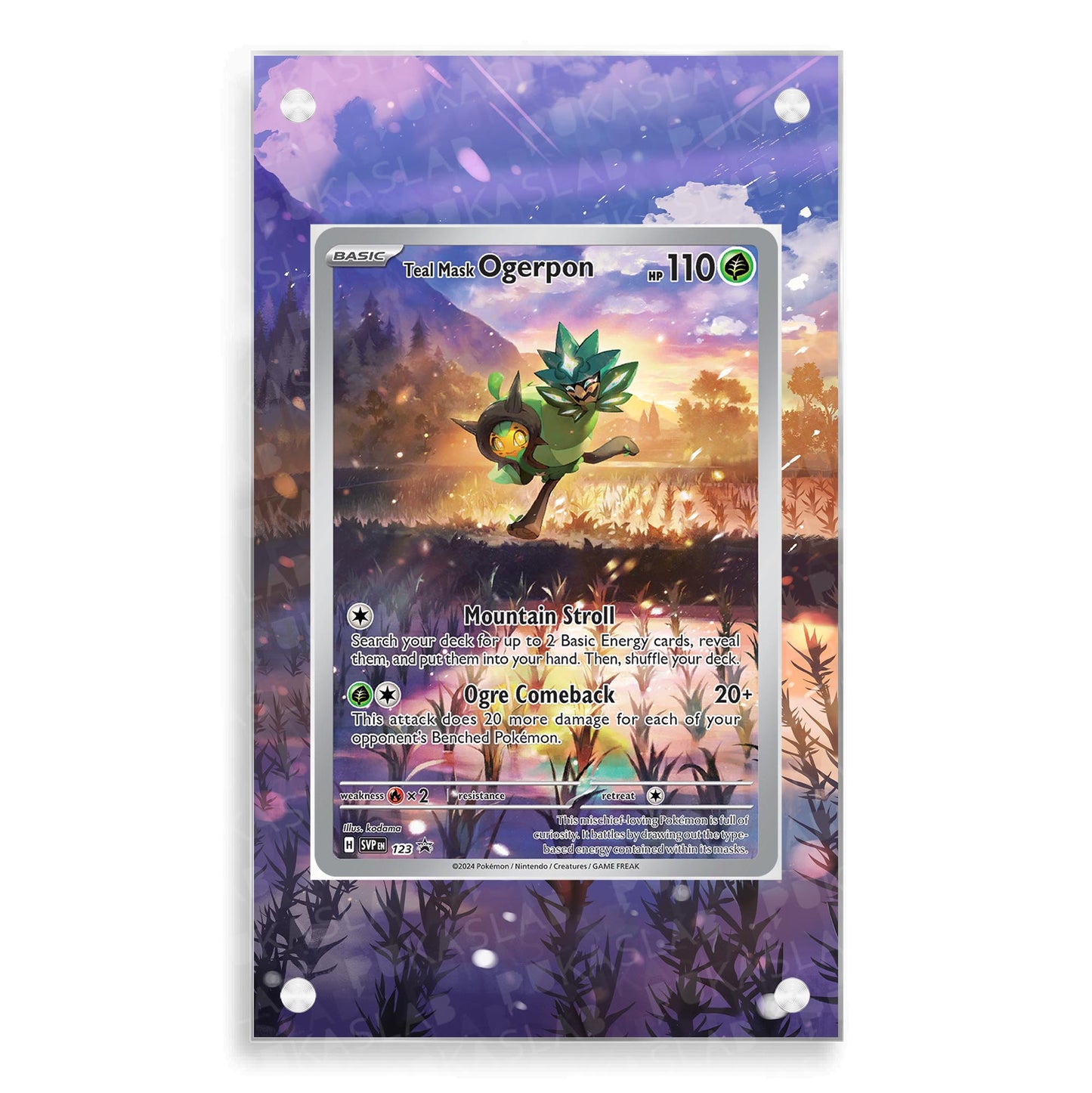 Teal Mask Ogerpon 123 Magnetic Case - Pokemon Extended Art Case