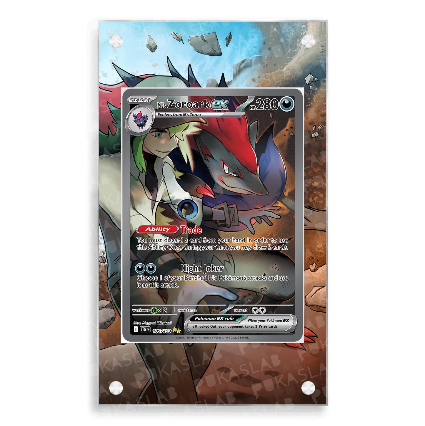 N's Zoroark Ex 185/159 Magnetic Case - Pokemon Extended Art Case