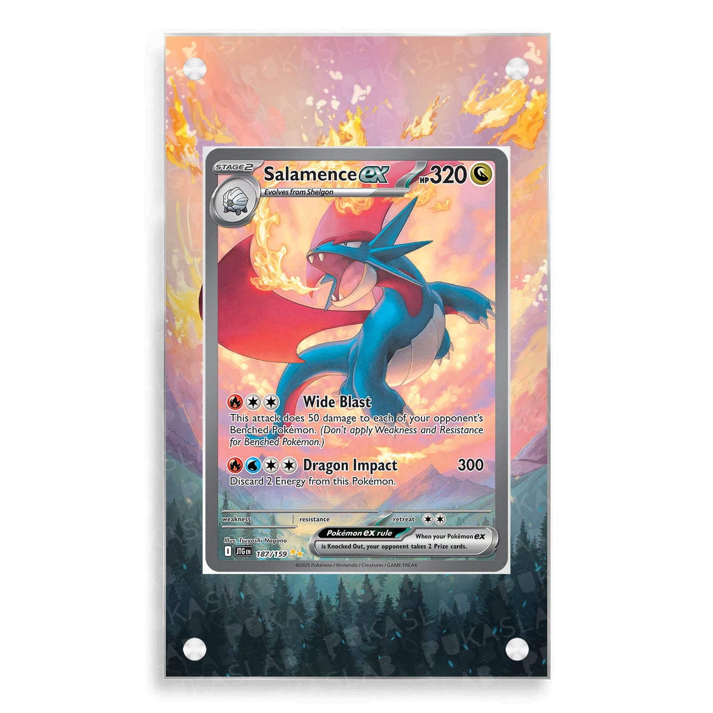 Salamence Ex 187/159 Magnetic Case - Pokemon Extended Art Case