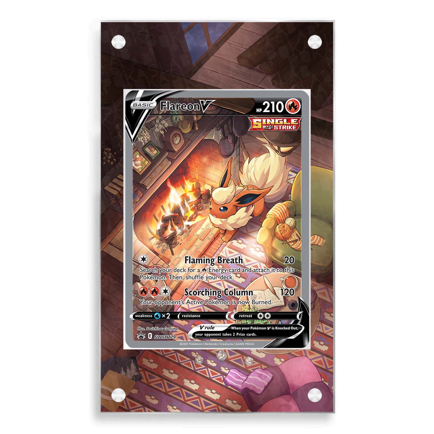 Flareon V SWSH179 Magnetic Case - Pokemon Extended Art Case