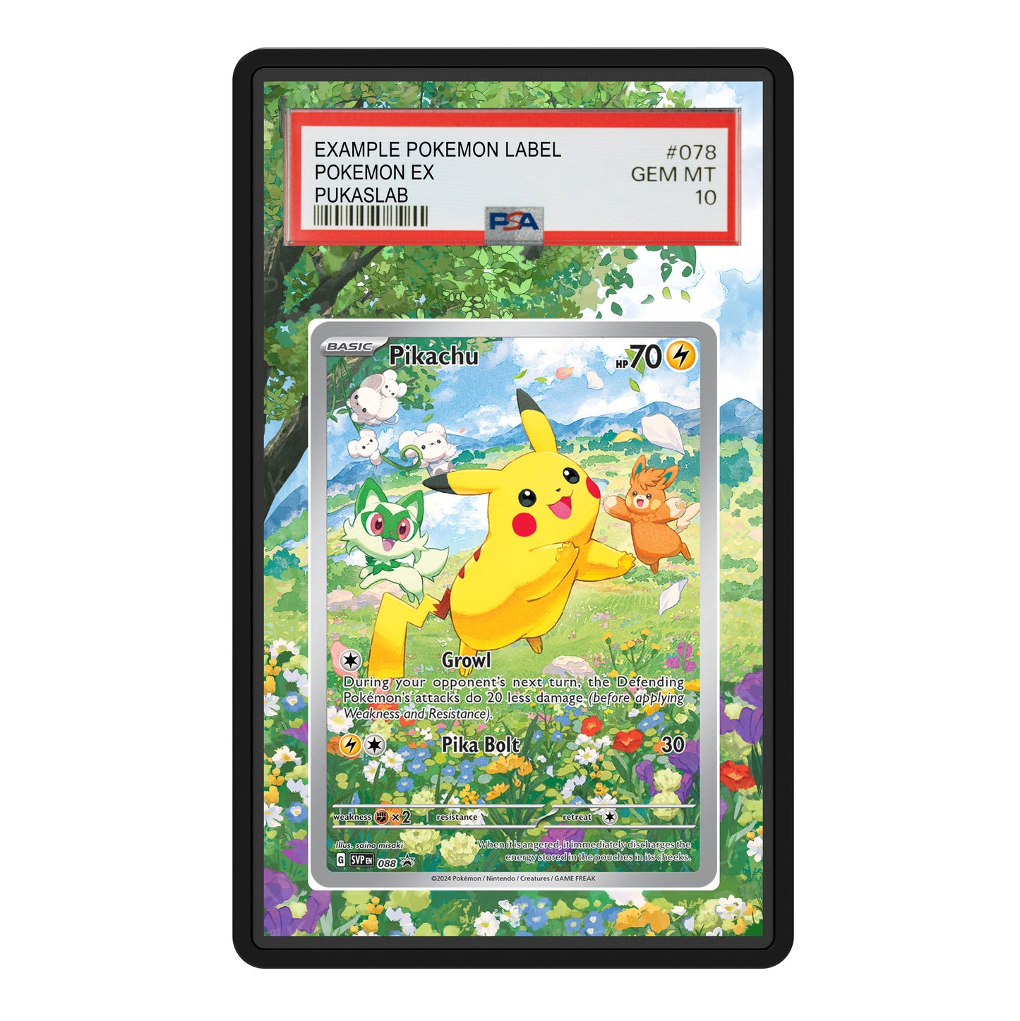Pikachu 88 Psa Slab Extended Art - Pukaslab
