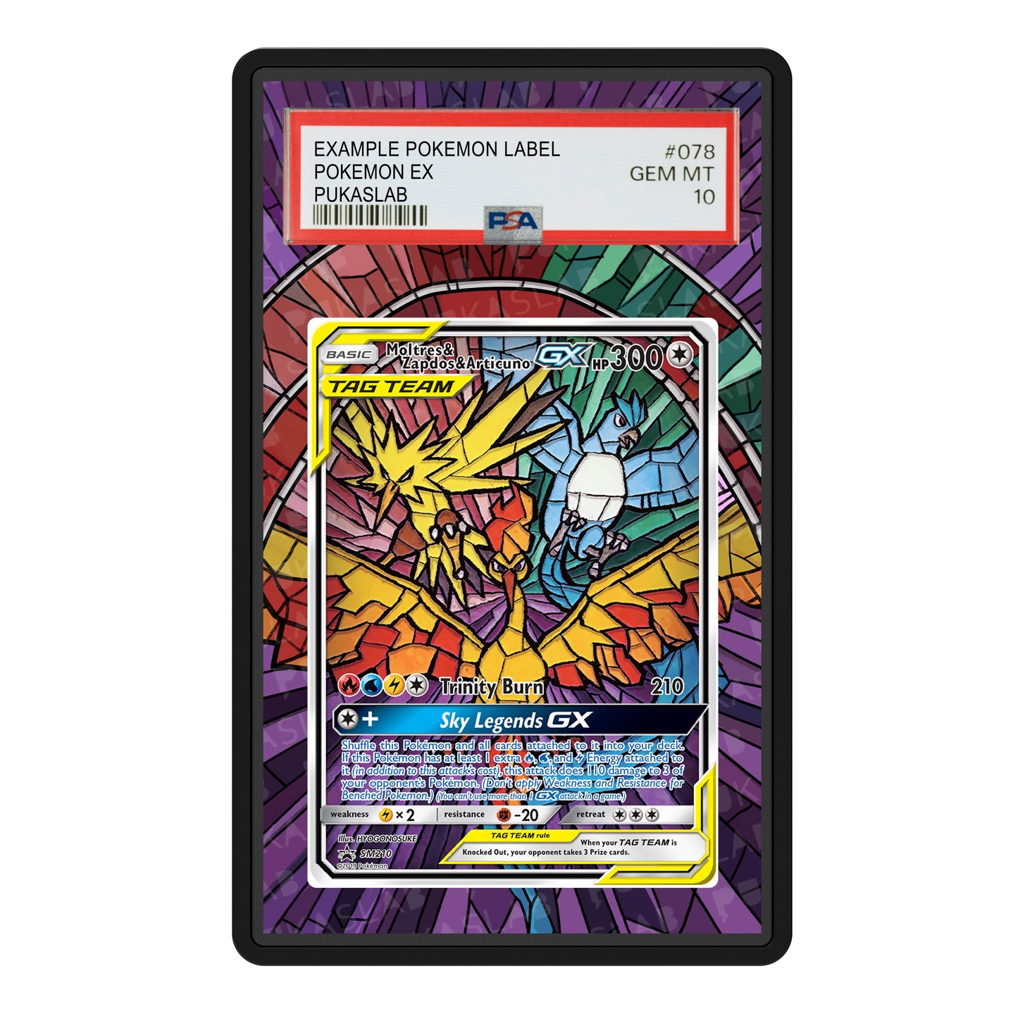 Moltres & Zapdos & Articuno Gx SM210 Psa Slab Extended Art - Pukaslab