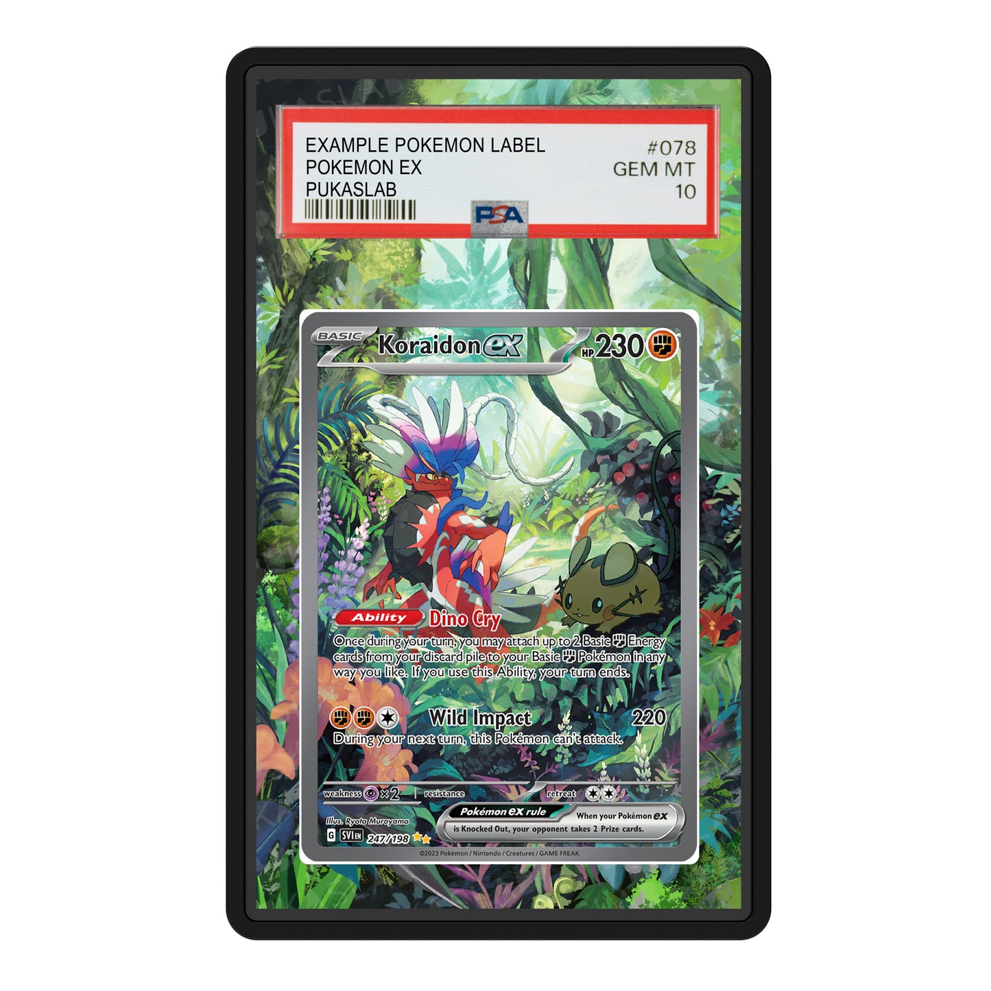 Koraidon Ex 247/198 Psa Slab Extended Art - Pukaslab