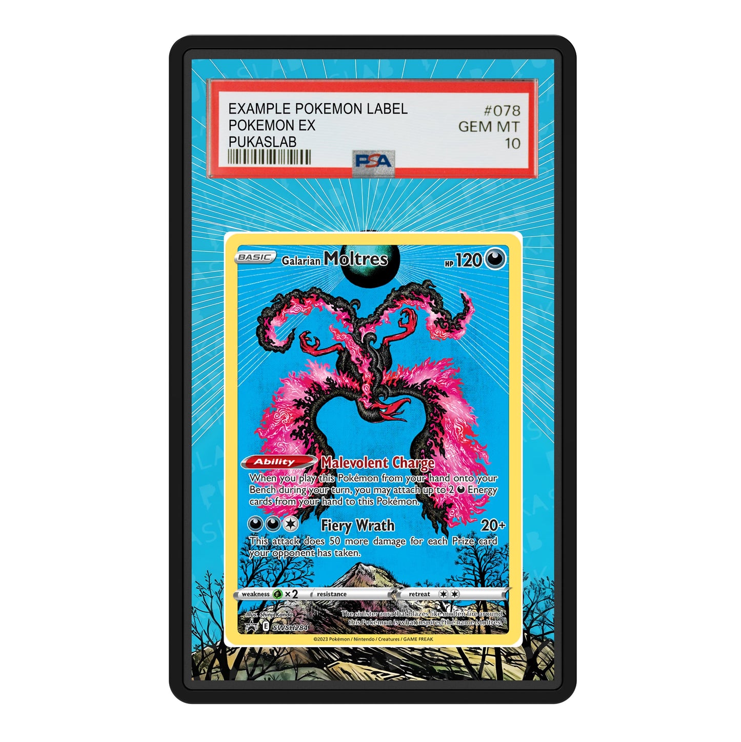 Moltres SWSH284 Psa Slab Extended Art - Pukaslab