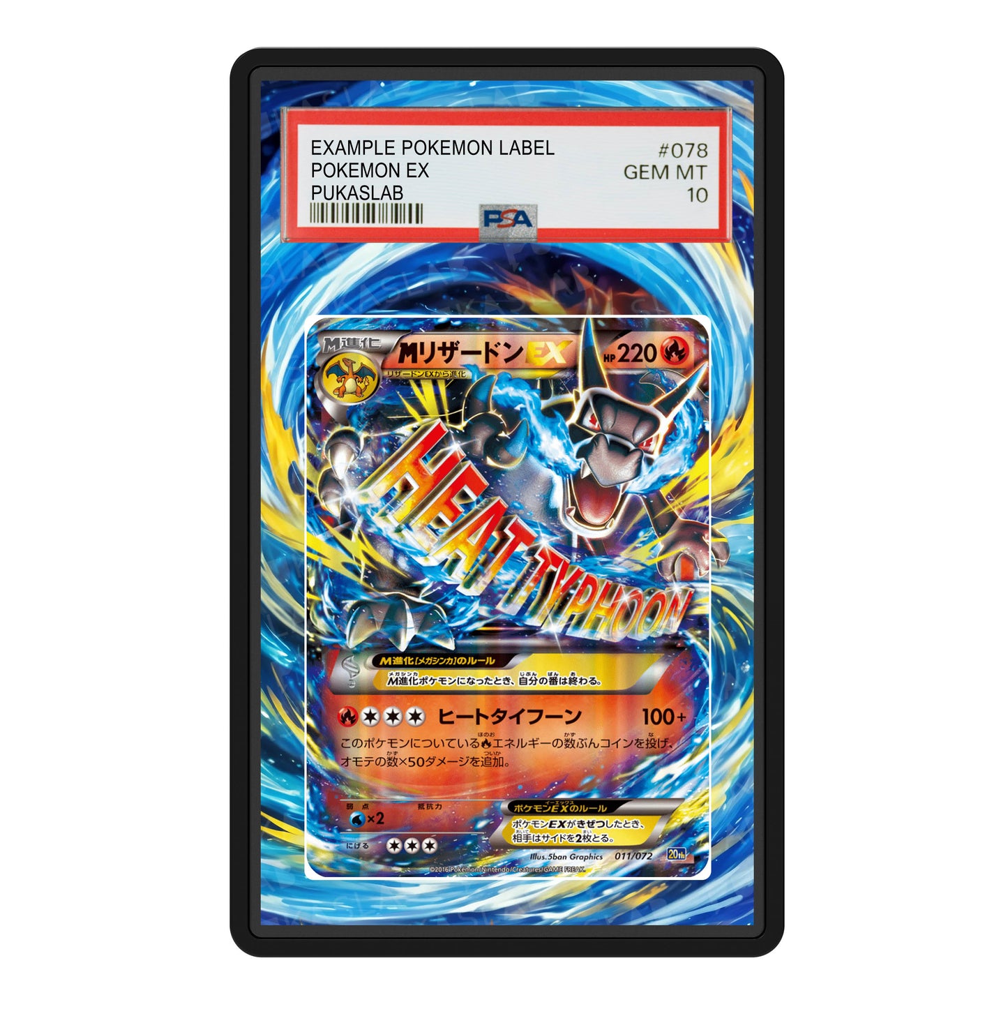 Mega Charizard EX 011/072 Psa Slab Extended Art - Pukaslab