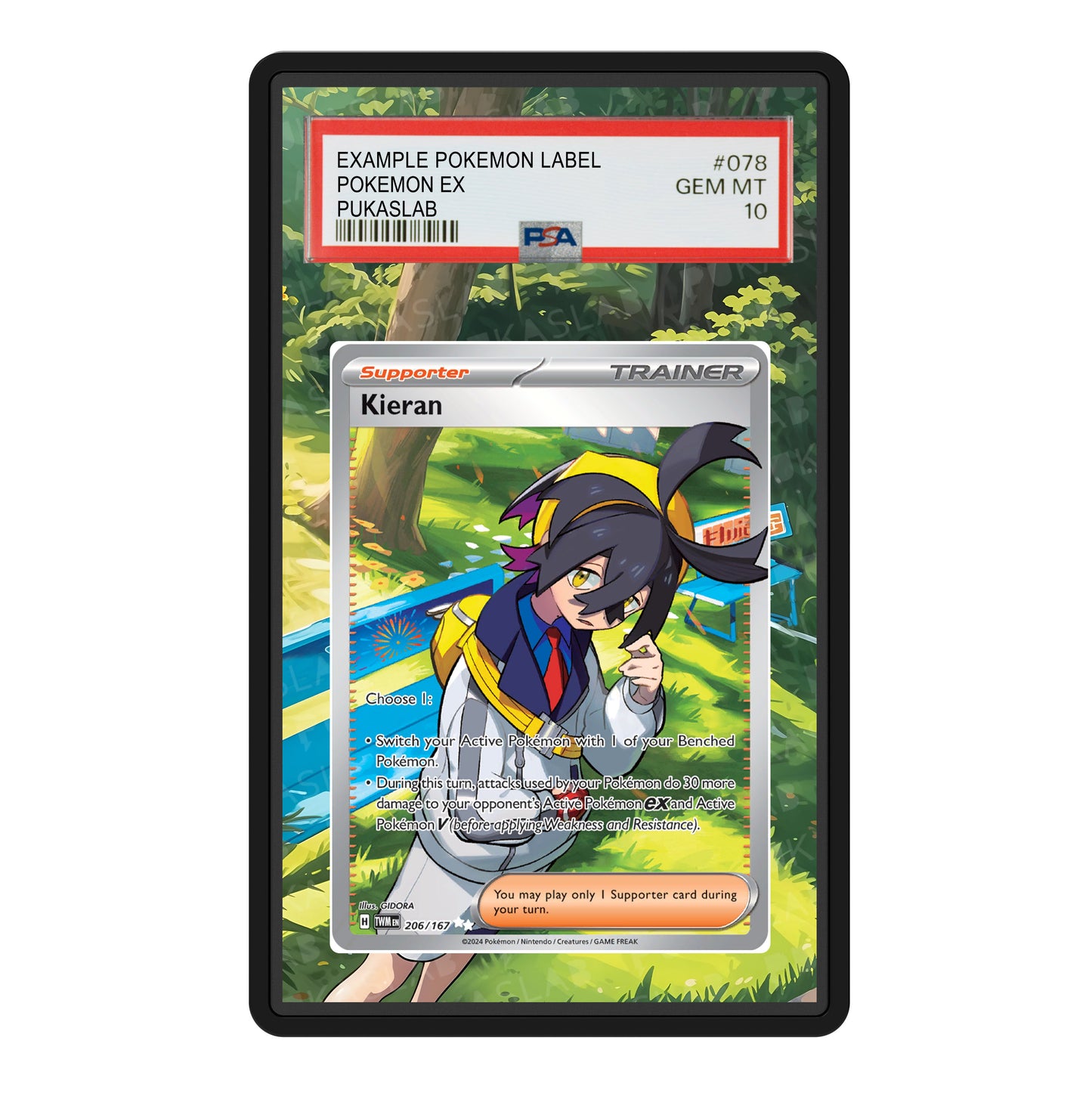 Kieran Trainer 206/167 Psa Slab Extended Art - Pukaslab