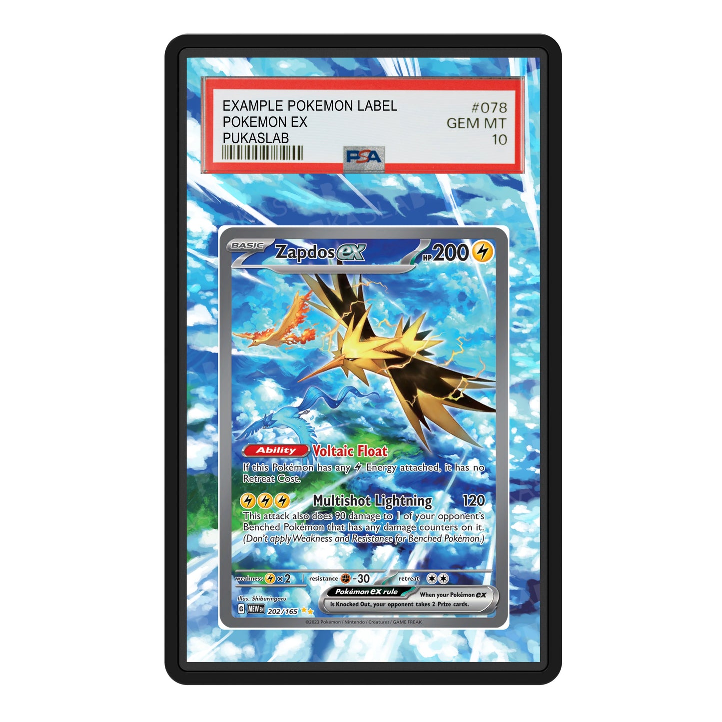 Zapdos 202/165 Psa Slab Extended Art - Pukaslab