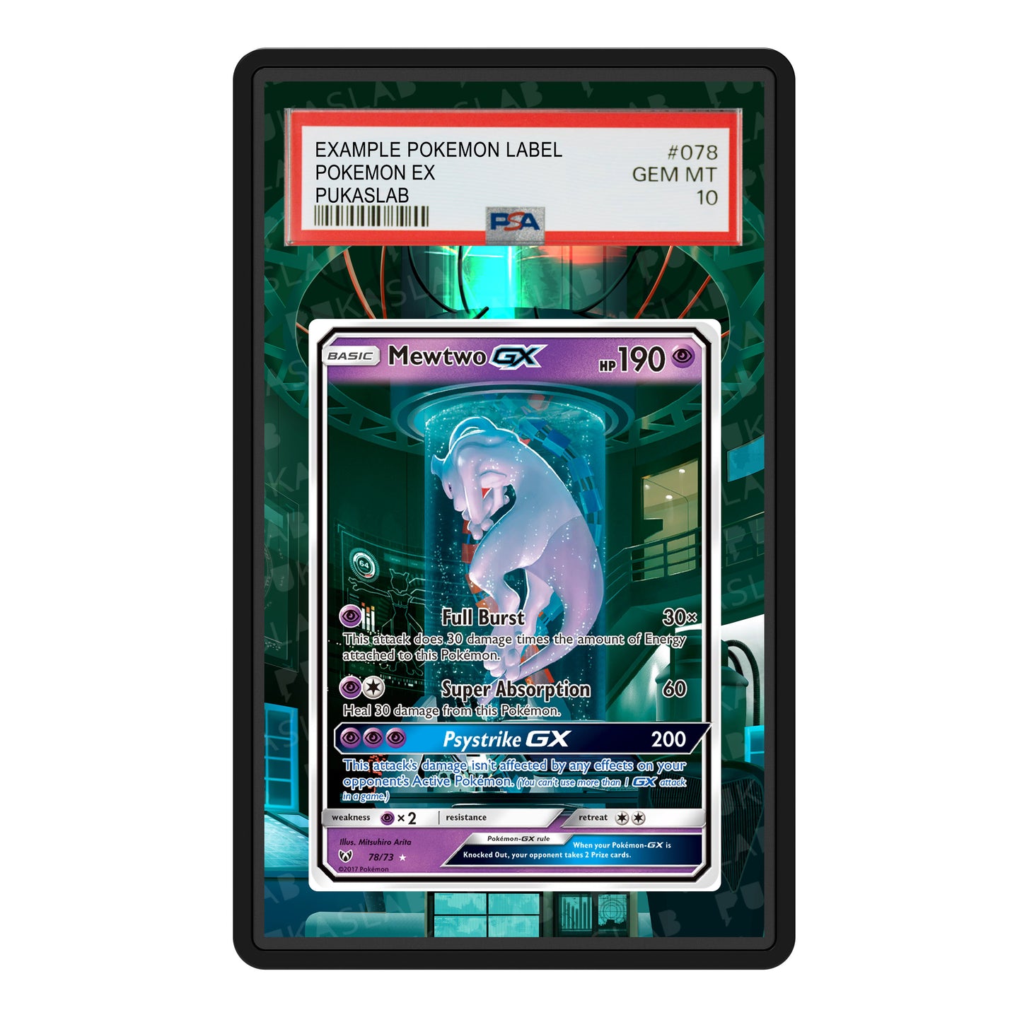 Mewtwo Gx 78/73 Psa Slab Extended Art - Pukaslab