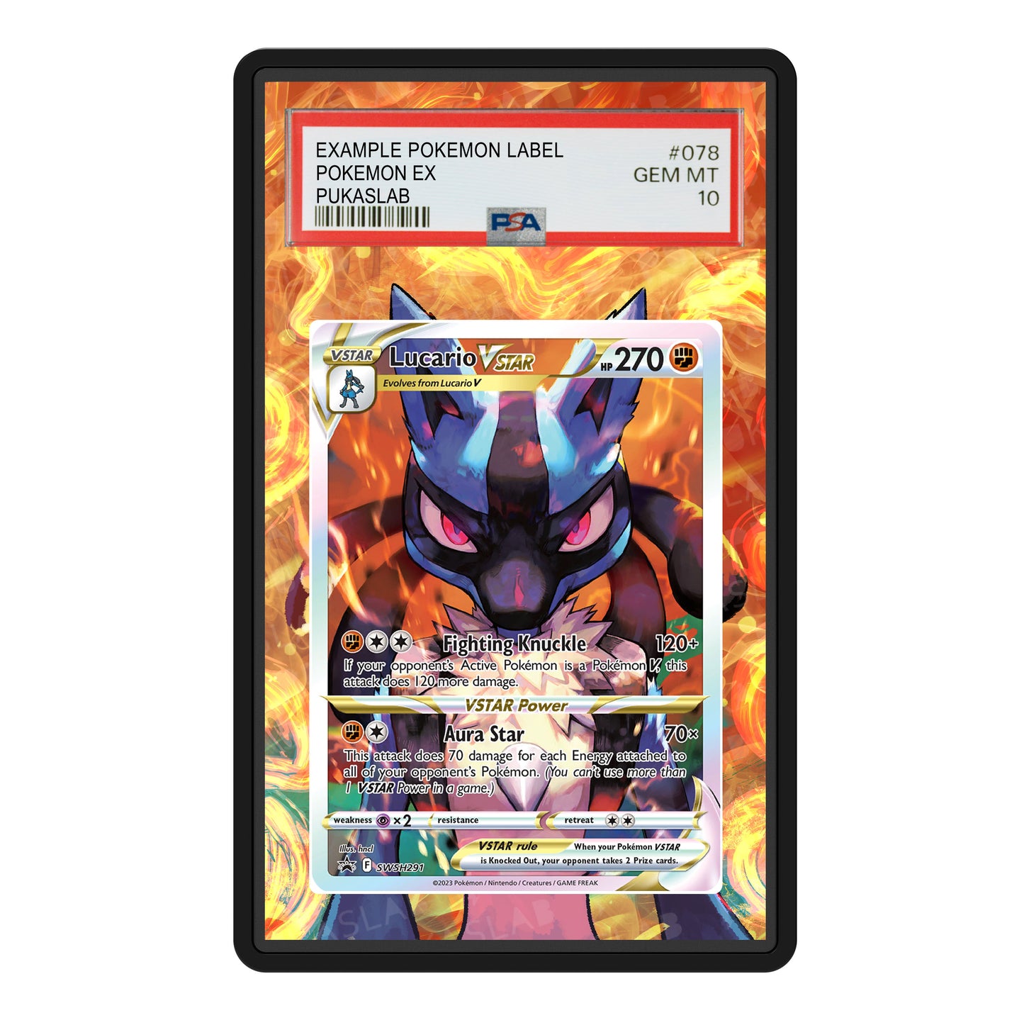 Lucario SWSH291 Psa Slab Extended Art - Pukaslab