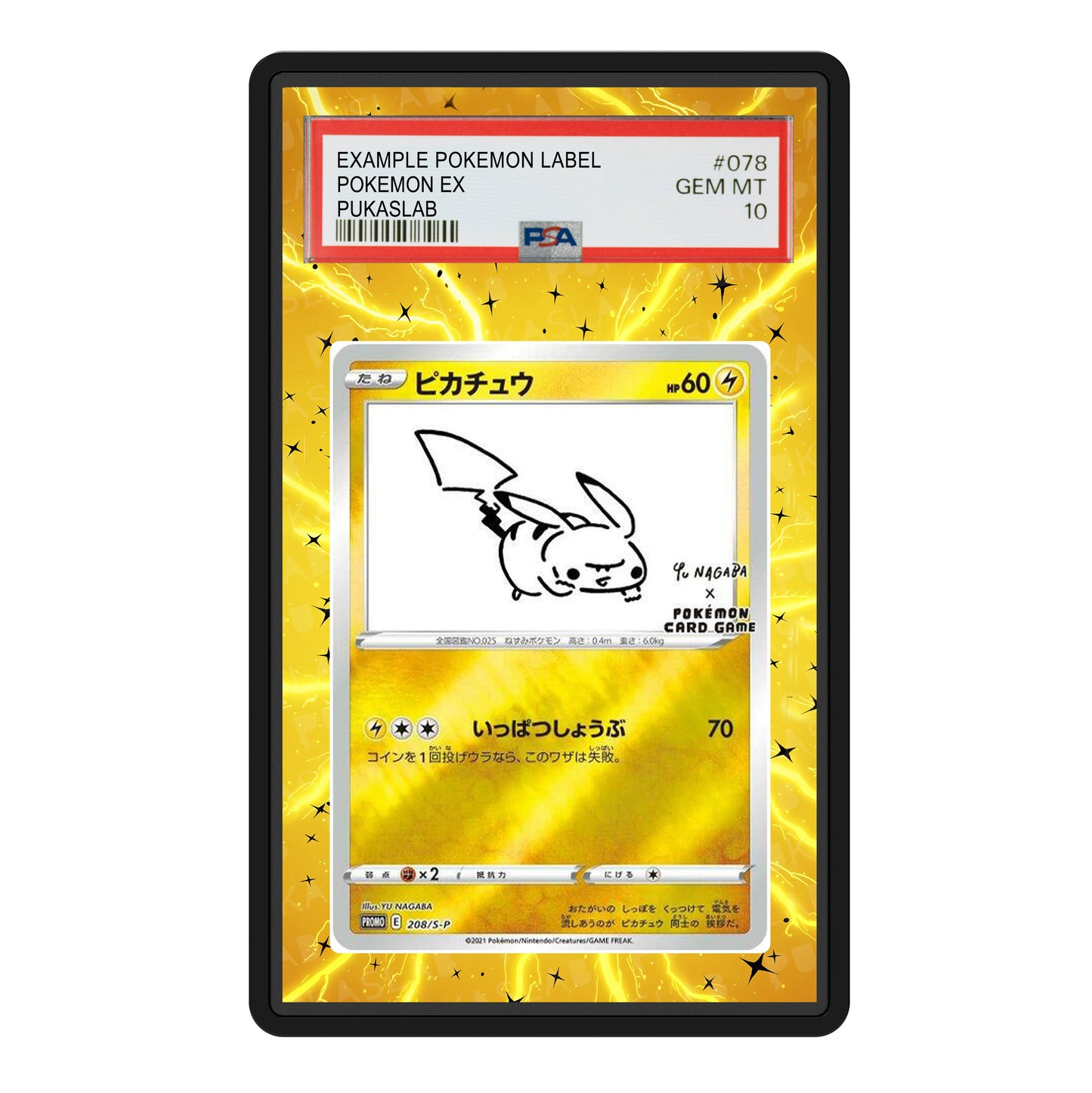 Pikachu Yu NAGABA 208/s-p Psa Slab Extended Art - Pukaslab