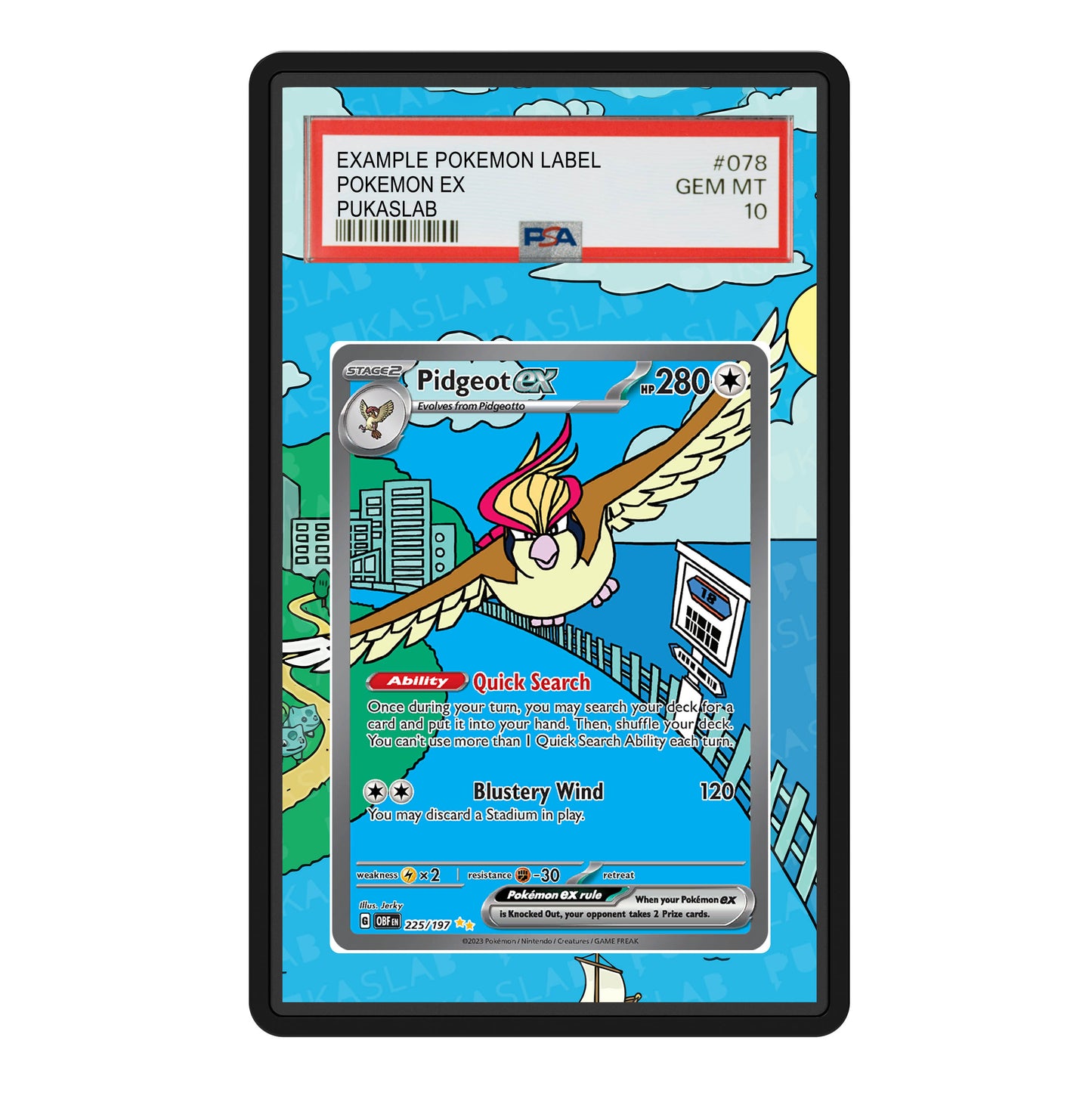 Pidgeot Ex 225/197 Psa Slab Extended Art - Pukaslab