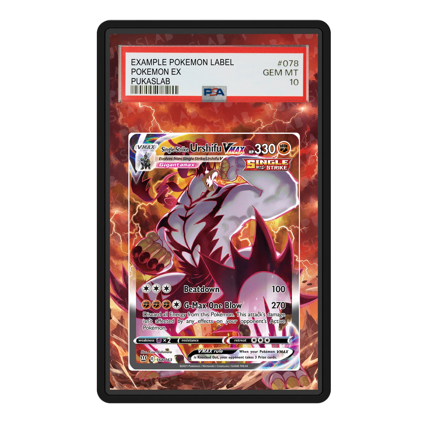 Urshifu Vmax 168/163 Psa Slab Extended Art - Pukaslab