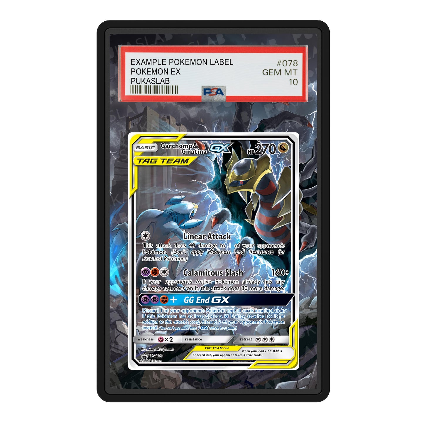 Garchomp & Giratina Gx SM193 Psa Slab Extended Art - Pukaslab