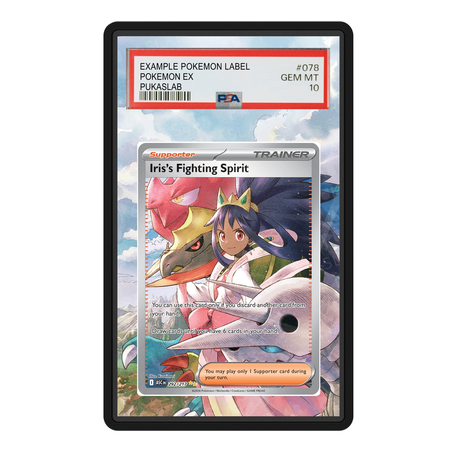 Iris's Fighting Spirit 292/217 Psa Slab Extended Art - Pukaslab