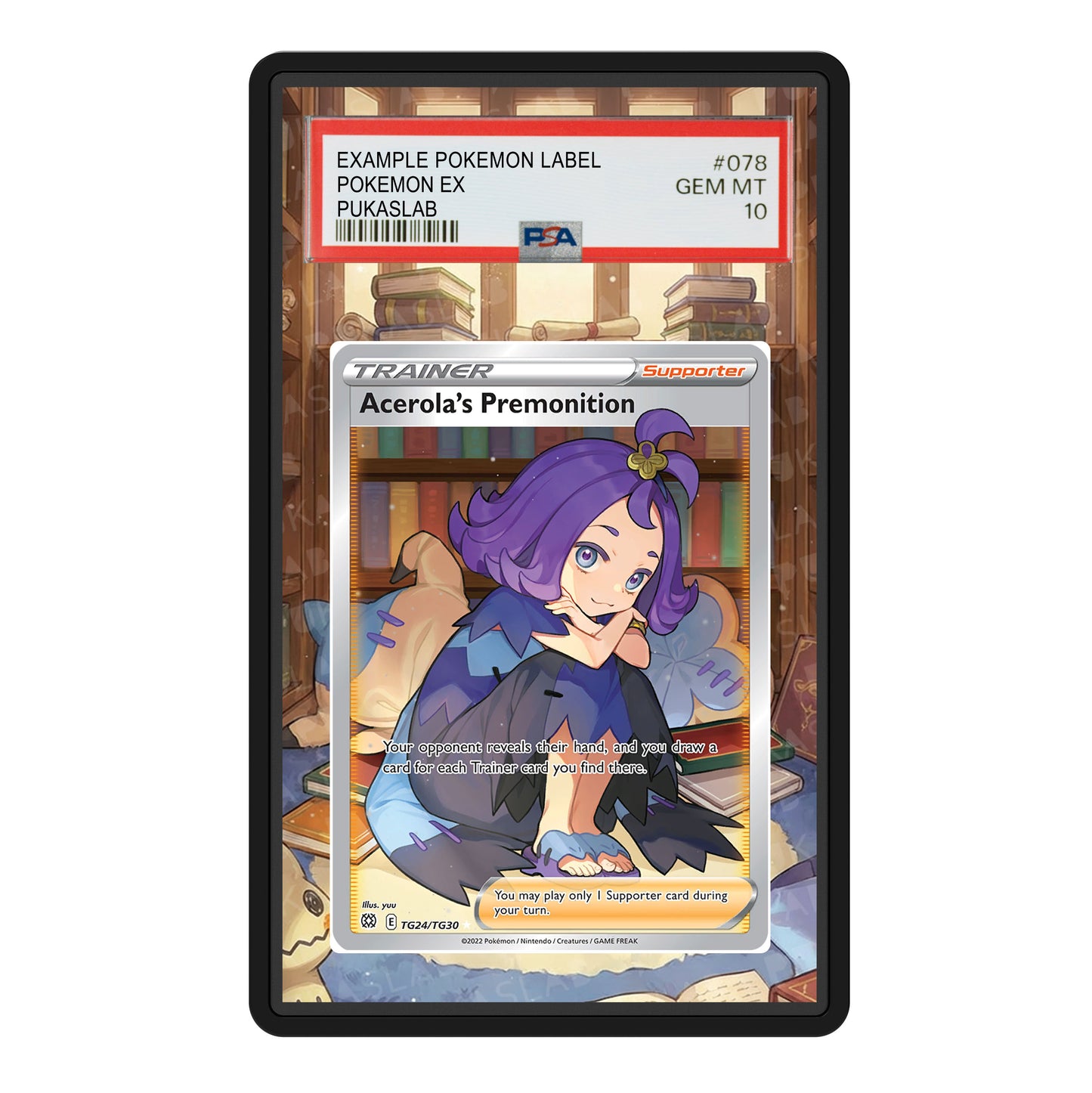 Acerola 's Premonition Trainer TG24/TG30 Psa Slab Extended Art - Pukaslab