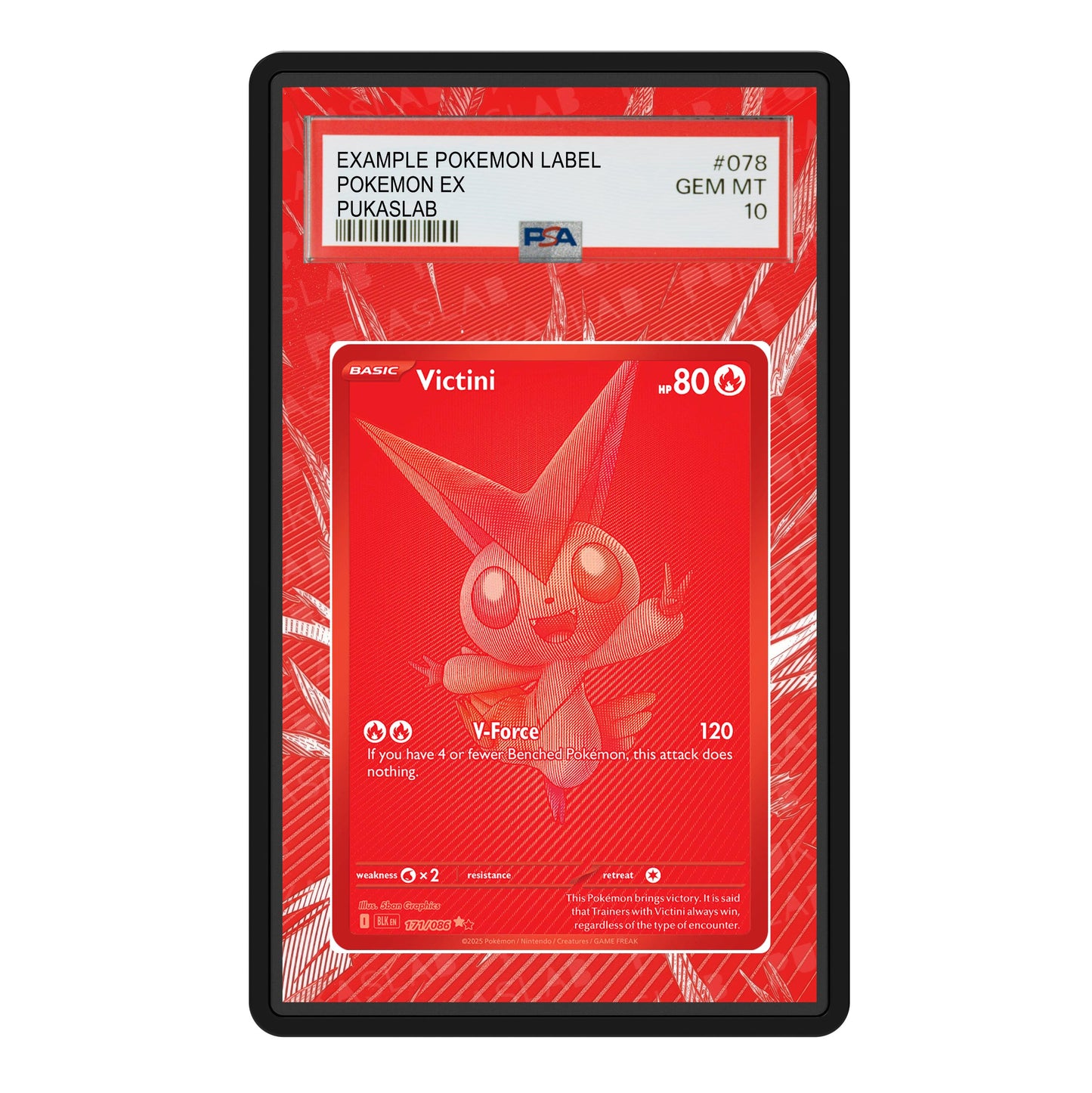 Victini Red Card 171/086 Psa Slab Extended Art - Pukaslab