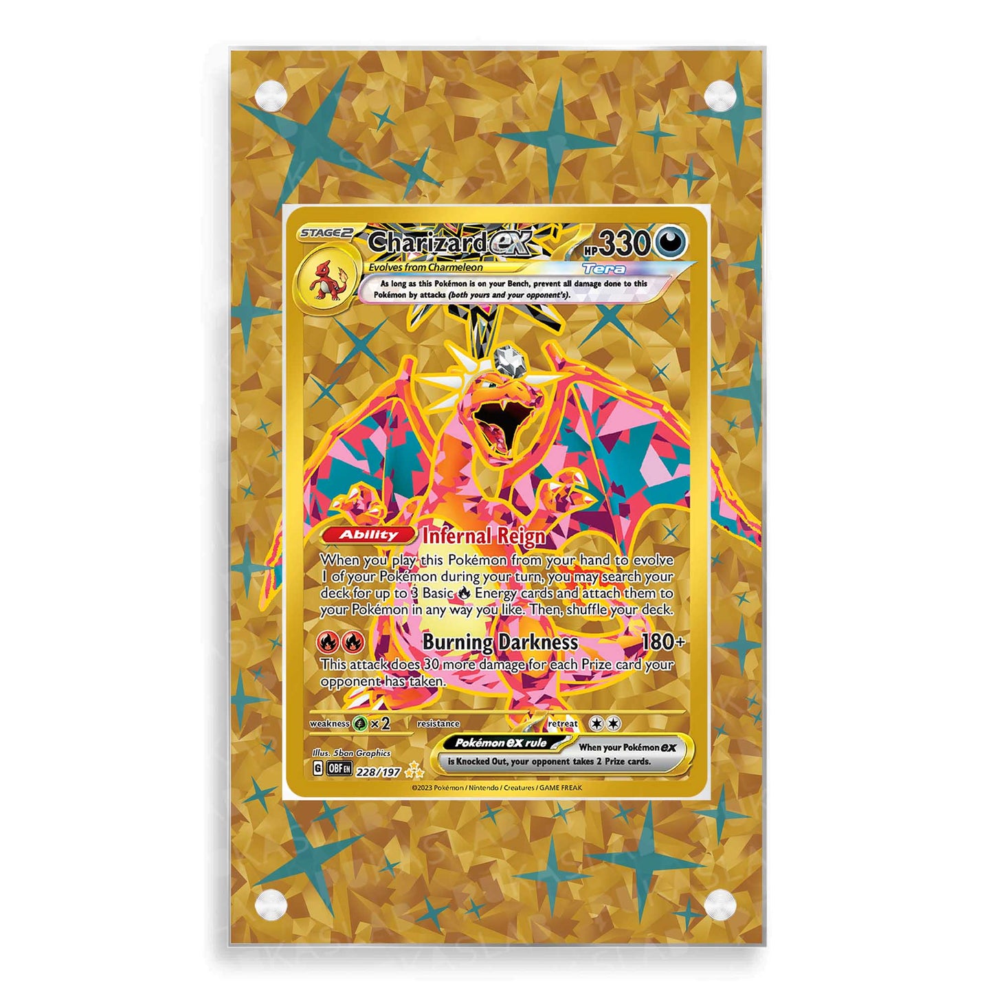 Charizard Ex 228/197 Magnetic Case - Pokemon Extended Art Case