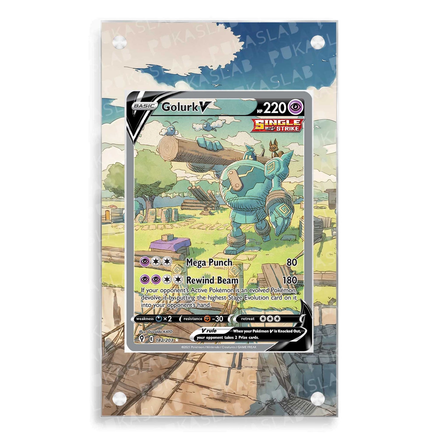 Golurk V 182/203 Magnetic Case - Pokemon Extended Art Case