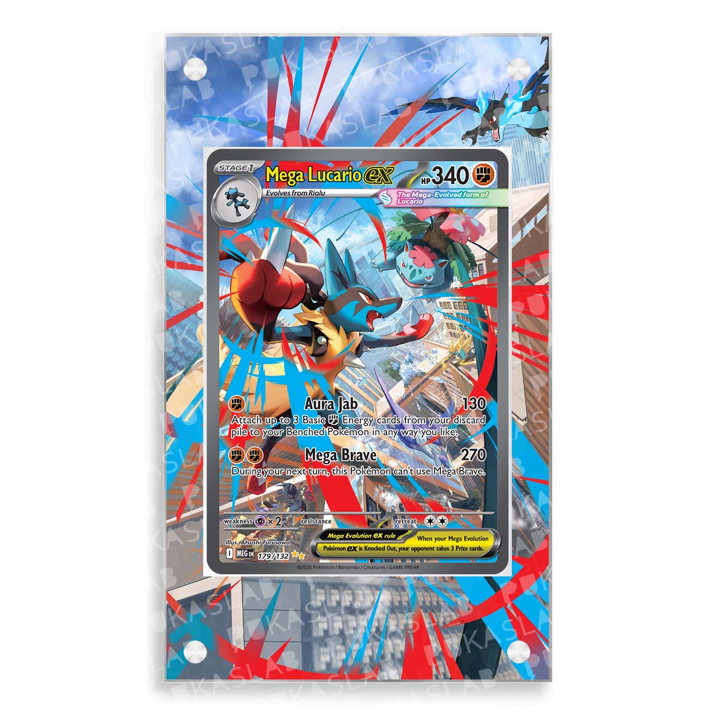 Mega Lucario Ex 179/132 Magnetic Case - Pokemon Extended Art Case