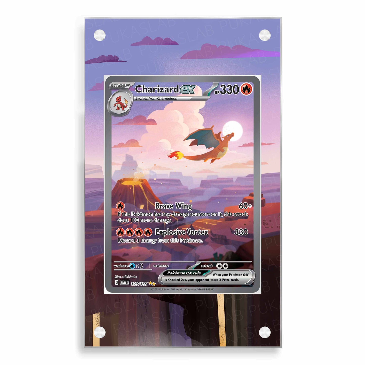 Charizard 151 EX 199/165 Magnetic Case - Pokemon Extended Art Case