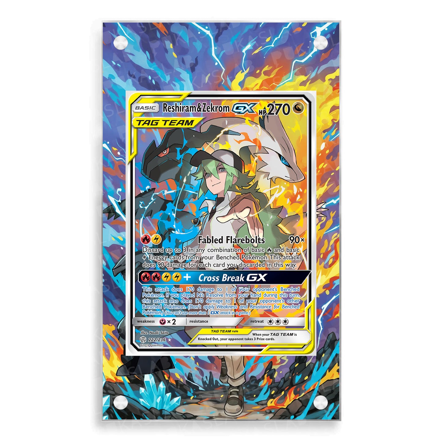 Reshiram & Zekrom Gx 222/236 Extended Art - Pukaslab