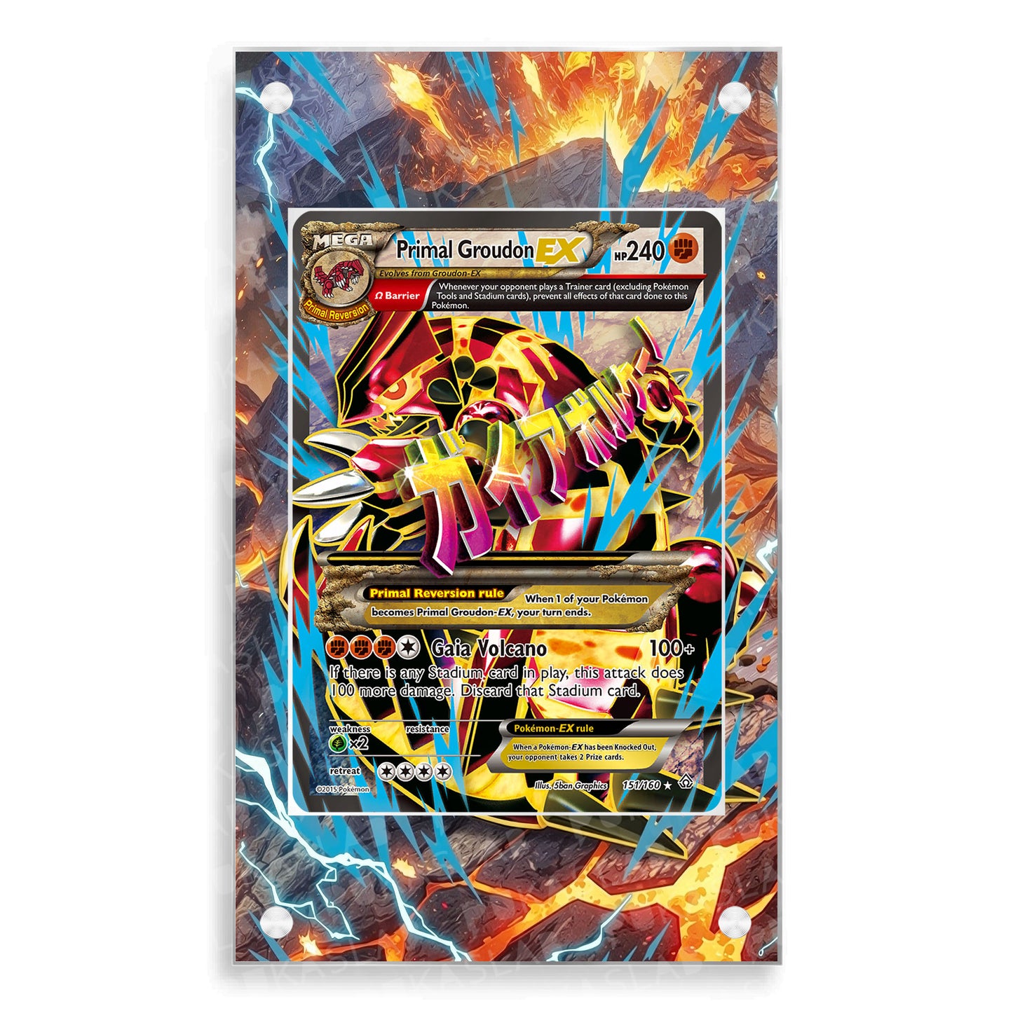 Primal Groudon Ex 151/160 Extended Art - Pukaslab