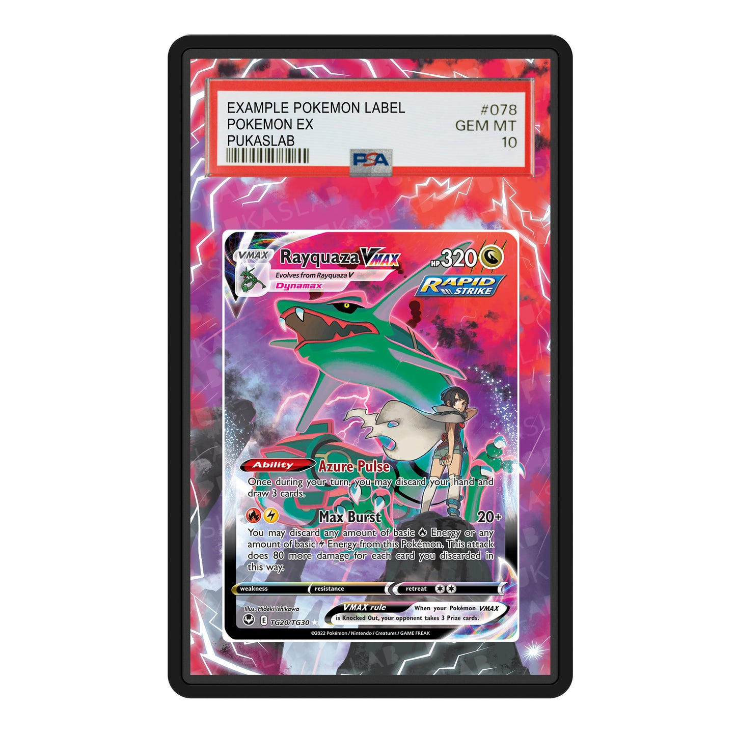 Rayquaza Vmax TG20/TG30 Psa Slab Extended Art - Pukaslab