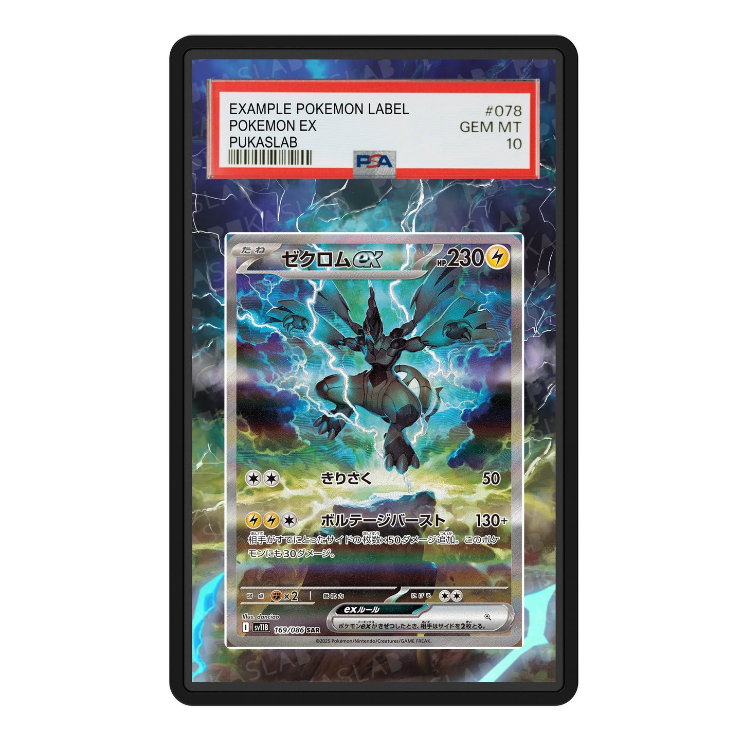 Zekrom Ex 169/086 Psa Slab Extended Art - Pukaslab