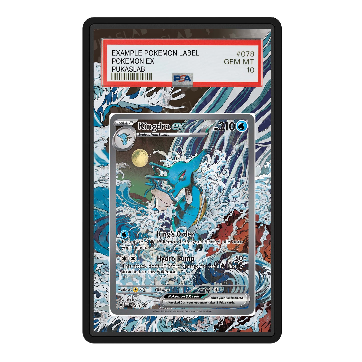 Kingdra EX 131 Psa Slab Extended Art - Pukaslab