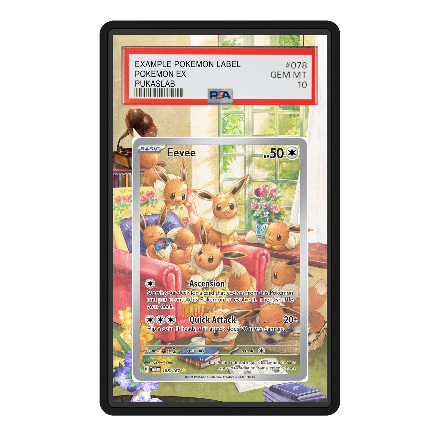 Eevee 188/167 Psa Slab Extended Art - Pukaslab