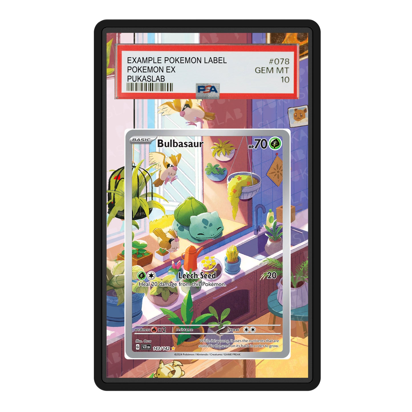 Bulbasaur 143/142 Psa Slab Extended Art - Pukaslab