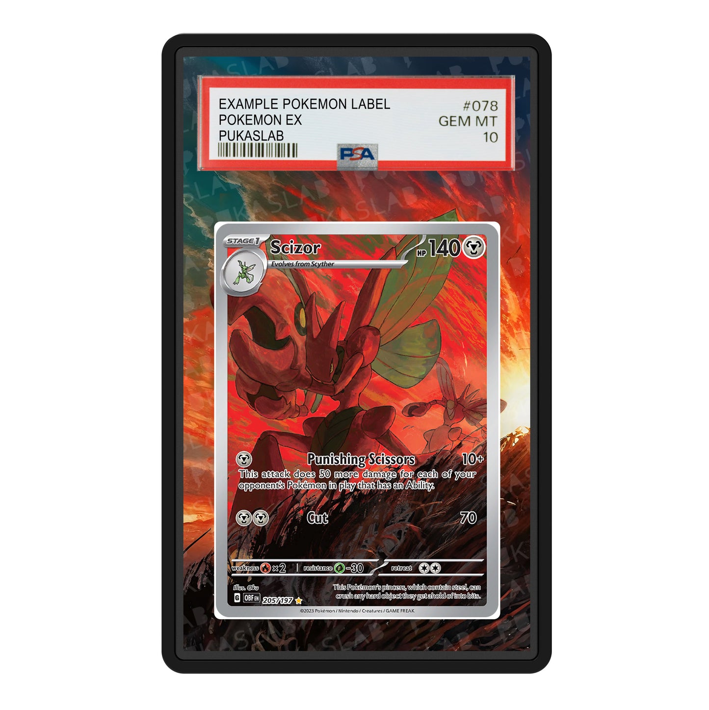 Scizor 205/197 Psa Slab Extended Art - Pukaslab