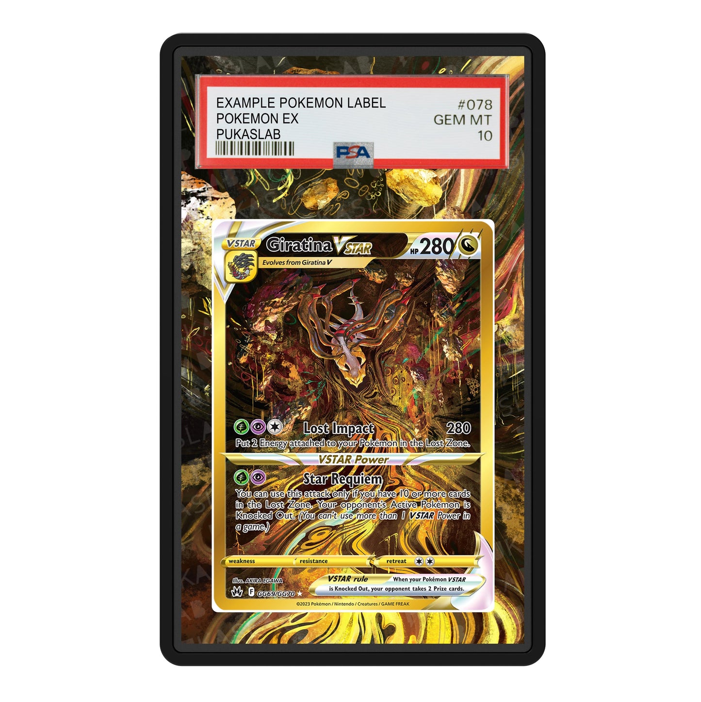 Giratina Vstar GG69/GG70 Psa Slab Extended Art - Pukaslab