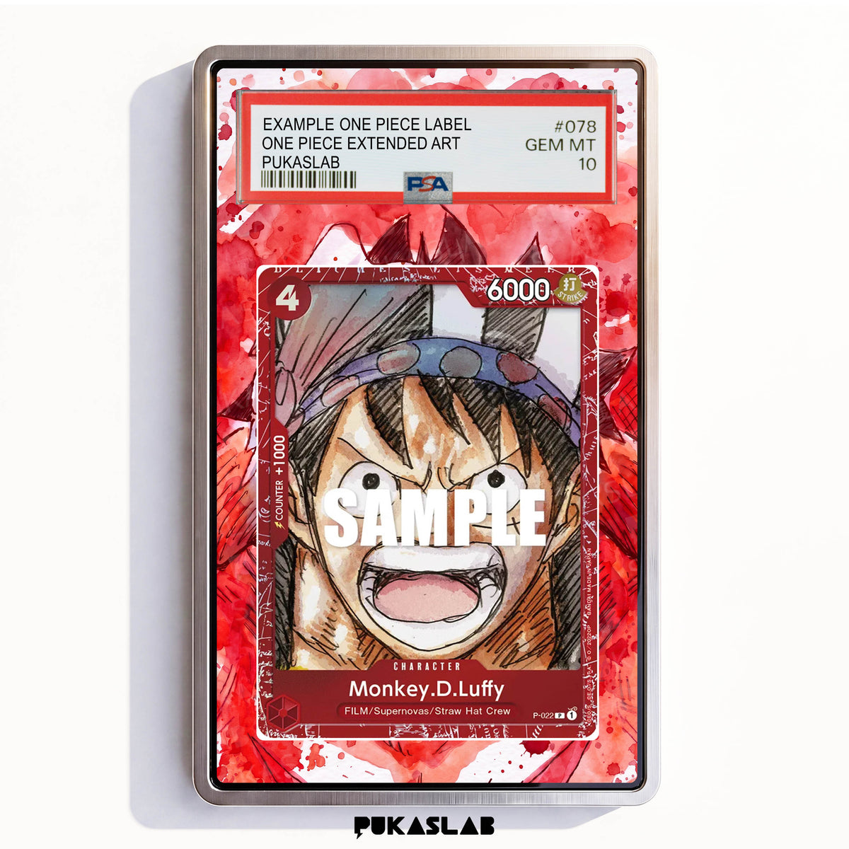 Monkey D. Luffy P-022 Promo PSA One Piece Extended Art - Pukaslab